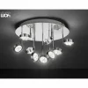 Luminaires Wofi Applique murale WOFI SLIGO LED Nickel mat, 18 lumières* Lampes En Verre