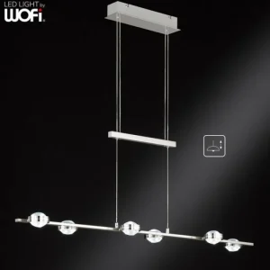 Luminaires Wofi Applique murale WOFI SLIGO LED Nickel mat, 12 lumières* Lampes En Verre