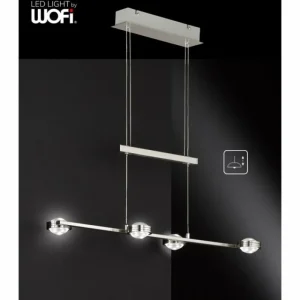 Luminaires Wofi Applique murale WOFI SLIGO LED Nickel mat, 8 lumières* Lampes En Verre