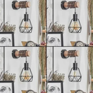 hofstein Applique murale Yaak Écru, Noir, 1 lumière* Lampes Modernes