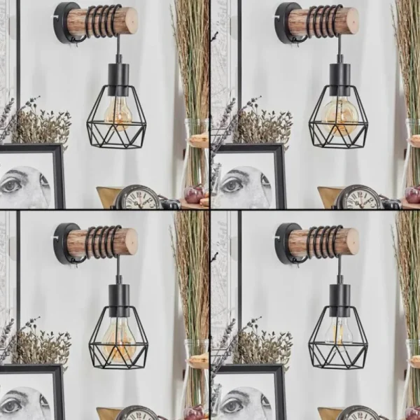 hofstein Applique murale Yaak Écru, Noir, 1 lumière* Lampes Modernes