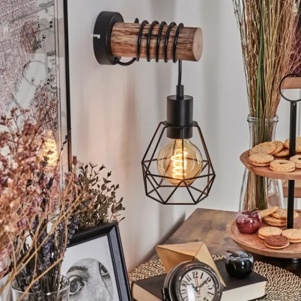 hofstein Applique murale Yaak Écru, Noir, 1 lumière* Lampes Modernes