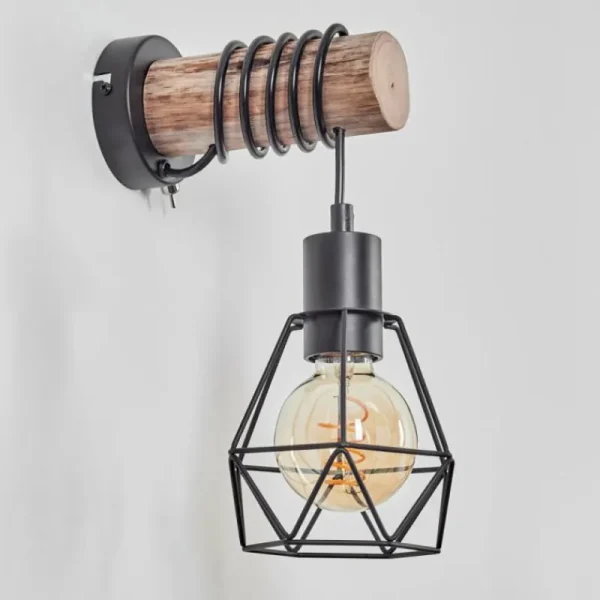 hofstein Applique murale Yaak Écru, Noir, 1 lumière* Lampes Modernes
