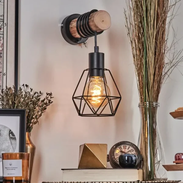 hofstein Applique murale Yaak Écru, Noir, 1 lumière* Lampes Modernes