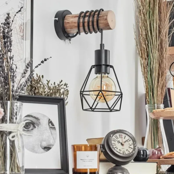 hofstein Applique murale Yaak Écru, Noir, 1 lumière* Lampes Modernes