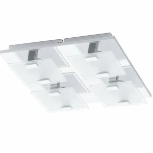 Luminaires Eglo Applique ou plafonnier Eglo VICARO LED Chrome, 4 lumières* Lampes En Verre