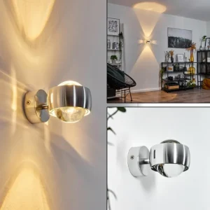 hofstein Applique Sapri Argenté, 1 lumière* Lampes En Verre