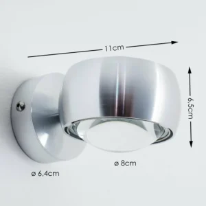 hofstein Applique Sapri Argenté, 1 lumière* Lampes En Verre