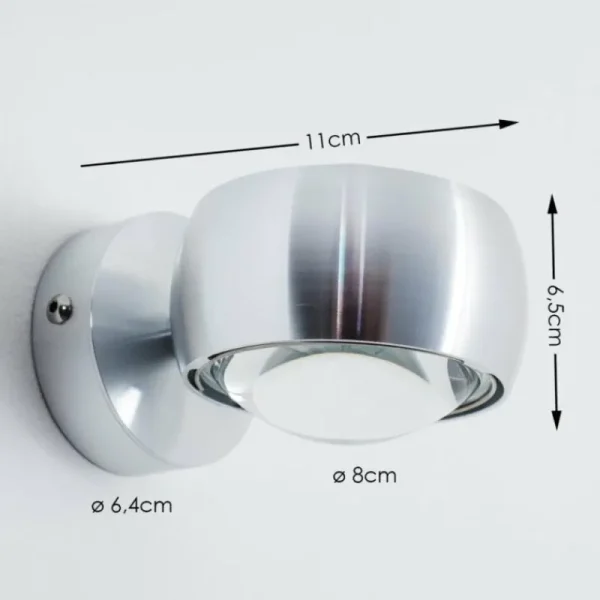 hofstein Applique Sapri Argenté, 1 lumière* Lampes En Verre