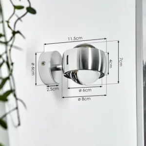 hofstein Applique Sapri Argenté, 1 lumière* Lampes En Verre