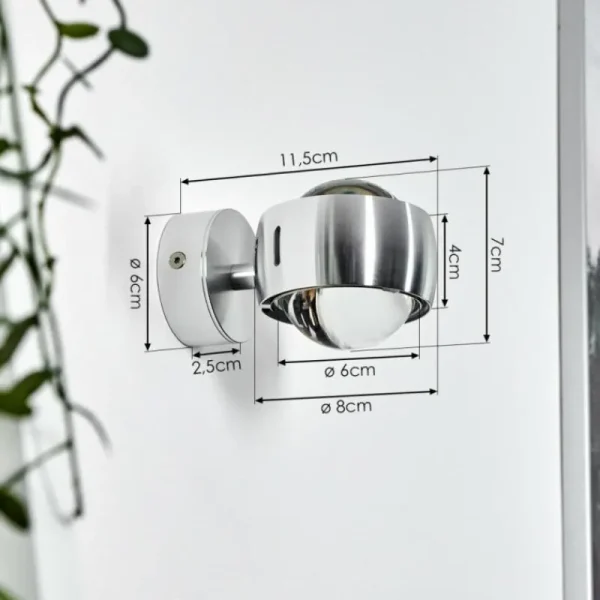 hofstein Applique Sapri Argenté, 1 lumière* Lampes En Verre