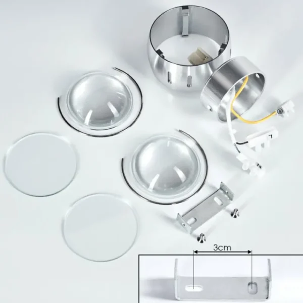 hofstein Applique Sapri Argenté, 1 lumière* Lampes En Verre