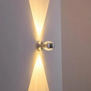 hofstein Applique Sapri Argenté, 1 lumière* Lampes En Verre