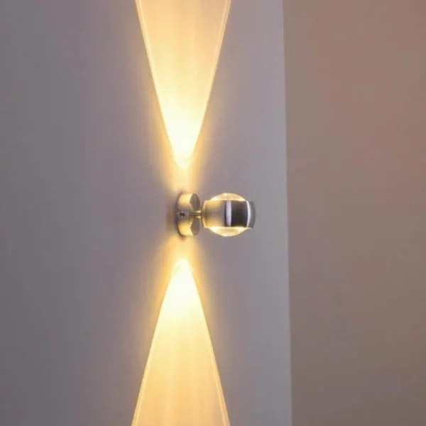 hofstein Applique Sapri Argenté, 1 lumière* Lampes En Verre