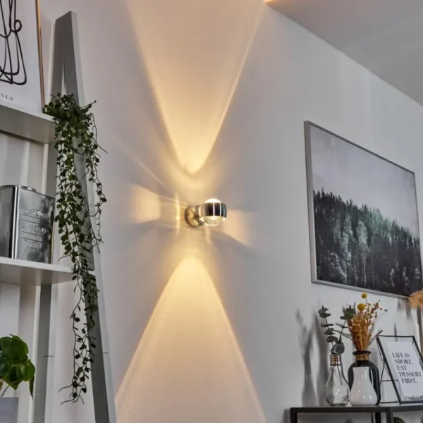 hofstein Applique Sapri Argenté, 1 lumière* Lampes En Verre