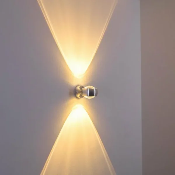 hofstein Applique Sapri Argenté, 1 lumière* Lampes En Verre