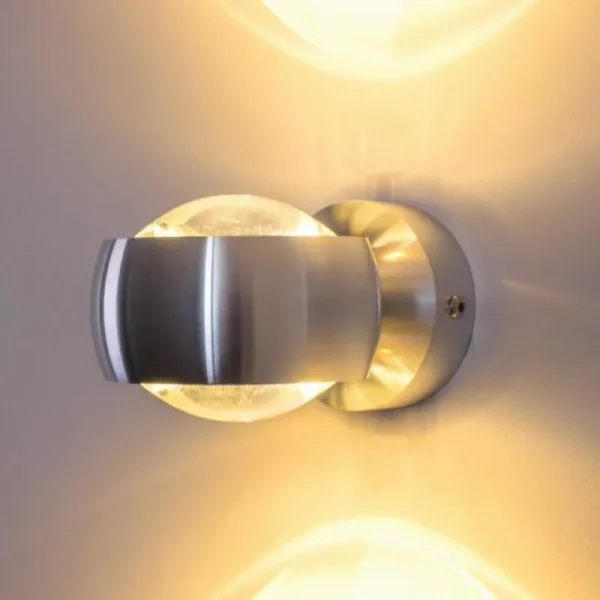 hofstein Applique Sapri Argenté, 1 lumière* Lampes En Verre