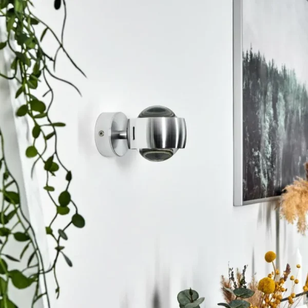 hofstein Applique Sapri Argenté, 1 lumière* Lampes En Verre