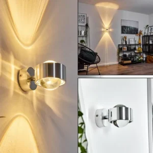 hofstein Applique Sapri Chrome brossé, 1 lumière* Lampes En Verre