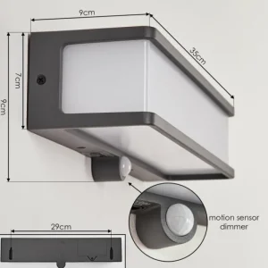 hofstein applique solaire Burseryd LED Anthracite, 1 lumière, Détecteur de mouvement* Lampes Modernes