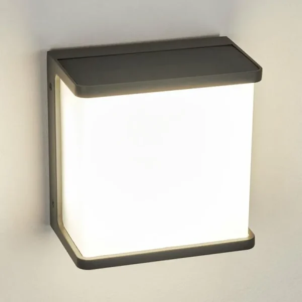 hofstein applique solaire Burseryd LED Noir, 1 lumière, Détecteur de mouvement* Lampes Modernes