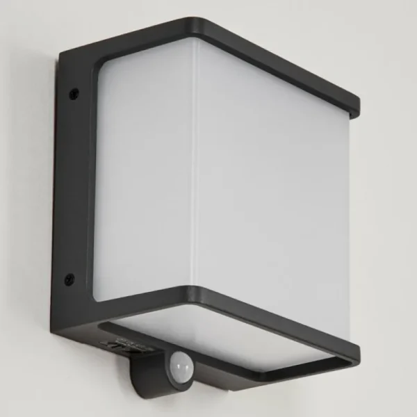 hofstein applique solaire Burseryd LED Noir, 1 lumière, Détecteur de mouvement* Lampes Modernes