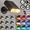 hofstein applique solaire Usmagama LED Noir, 1 lumière, Détecteur de mouvement* Lampes Modernes