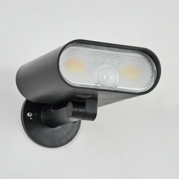 hofstein applique solaire Usmagama LED Noir, 1 lumière, Détecteur de mouvement* Lampes Modernes