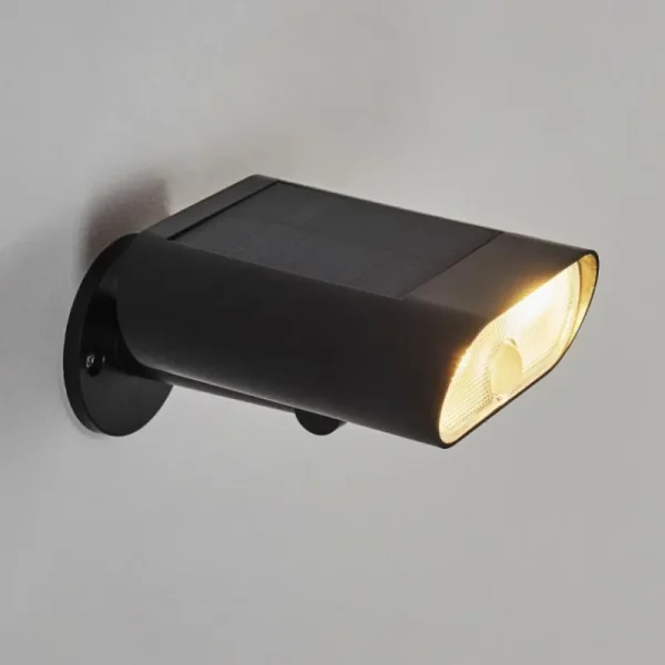 hofstein applique solaire Usmagama LED Noir, 1 lumière, Détecteur de mouvement* Lampes Modernes