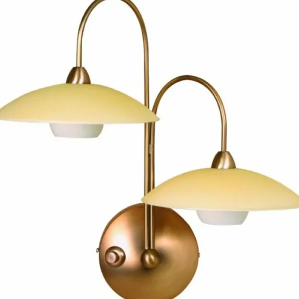 Luminaires Steinhauer Applique Steinhauer ALEPPO Bronze, 2 lumières* Lampes En Verre