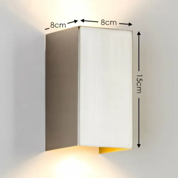 hofstein Applique Tabera Acier brossé, 2 lumières* Lampes Modernes