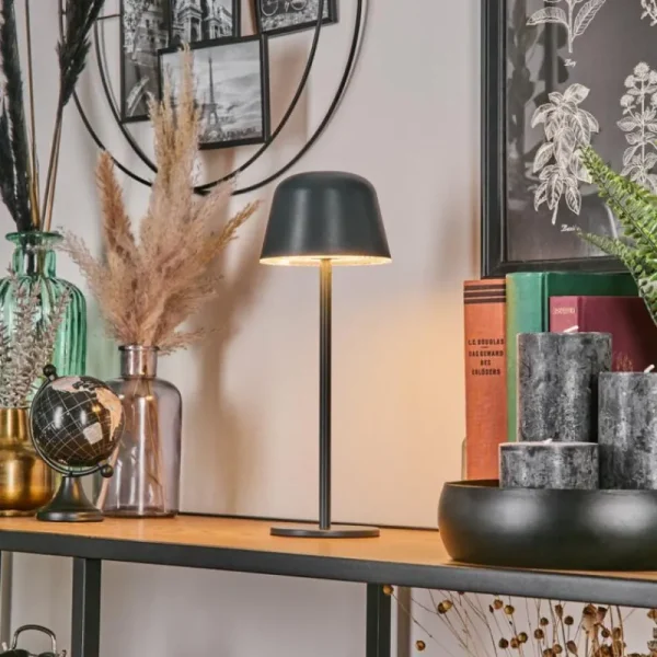 hofstein Asen Lampe de table d'extérieur, Lampe à poser LED Noir, 1 lumière* Lampes Modernes