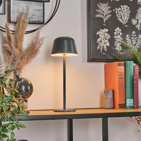 hofstein Asen Lampe de table d'extérieur, Lampe à poser LED Noir, 1 lumière* Lampes Modernes
