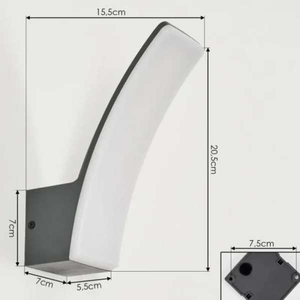hofstein Azia Lampe murale d´extérieur LED Anthracite, 1 lumière* Lampes Modernes