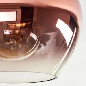hofstein Azurara Plafonnier Chrome, Noir, 3 lumières* Lampes En Verre