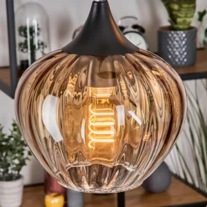 hofstein Ballebro Suspension, Suspension Noir, 3 lumières* Lampes En Verre