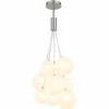 Luminaires Globo Lighting Ballgi Suspension Nickel mat, 9 lumières* Lampes En Verre