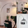 hofstein Baloca Lampadaire Chrome, Noir, 1 lumière* Lampes Modernes