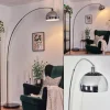 hofstein Baloca Lampadaire Chrome, Noir, 1 lumière* Lampes Modernes