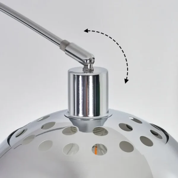 hofstein Baloca Lampadaire Chrome, Noir, 1 lumière* Lampes Modernes
