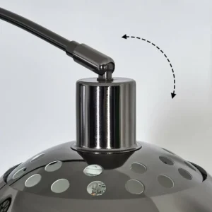 hofstein Baloca Lampadaire Chrome, Noir, 1 lumière* Lampes Modernes
