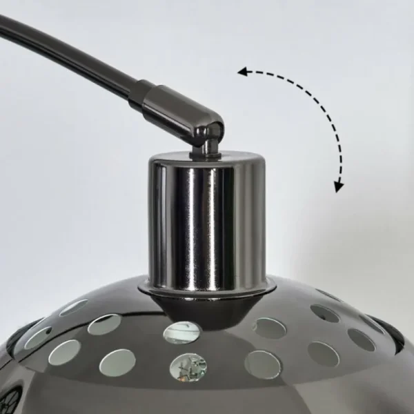 hofstein Baloca Lampadaire Chrome, Noir, 1 lumière* Lampes Modernes