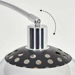 hofstein Baloca Lampadaire Chrome, Noir, 1 lumière* Lampes Modernes