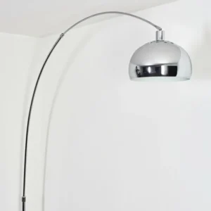 hofstein Baloca Lampadaire Chrome, Noir, 1 lumière* Lampes Modernes