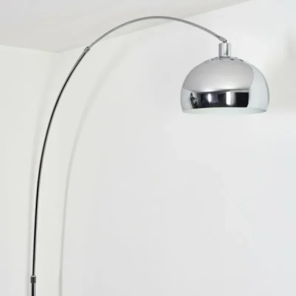 hofstein Baloca Lampadaire Chrome, Noir, 1 lumière* Lampes Modernes