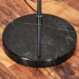 hofstein Baloca Lampadaire Chrome, Noir, 1 lumière* Lampes Modernes
