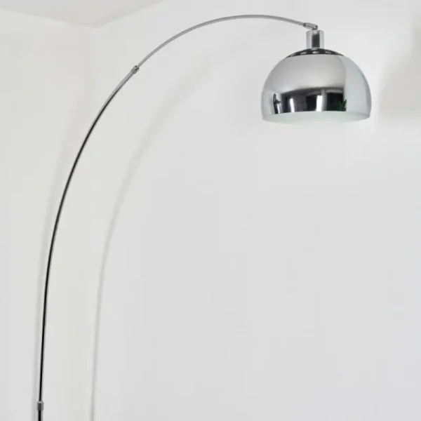 hofstein Baloca Lampadaire Chrome, Noir, 1 lumière* Lampes Modernes