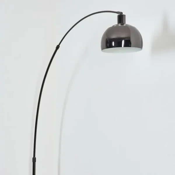hofstein Baloca Lampadaire Chrome, Noir, 1 lumière* Lampes Modernes
