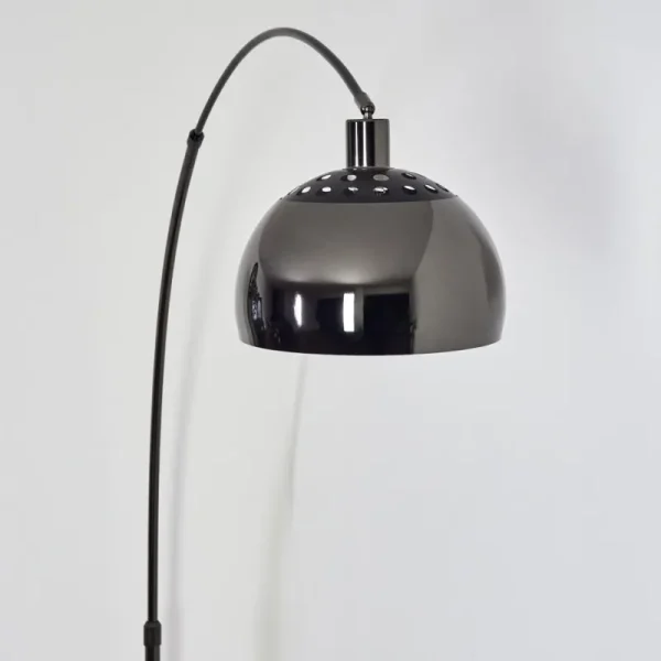 hofstein Baloca Lampadaire Chrome, Noir, 1 lumière* Lampes Modernes