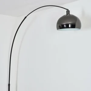 hofstein Baloca Lampadaire Chrome, Noir, 1 lumière* Lampes Modernes